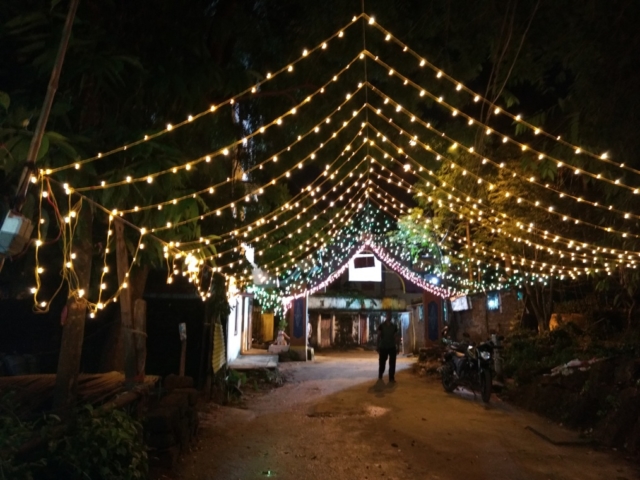 Beautifully illuminated Nayapally Upara Sahi